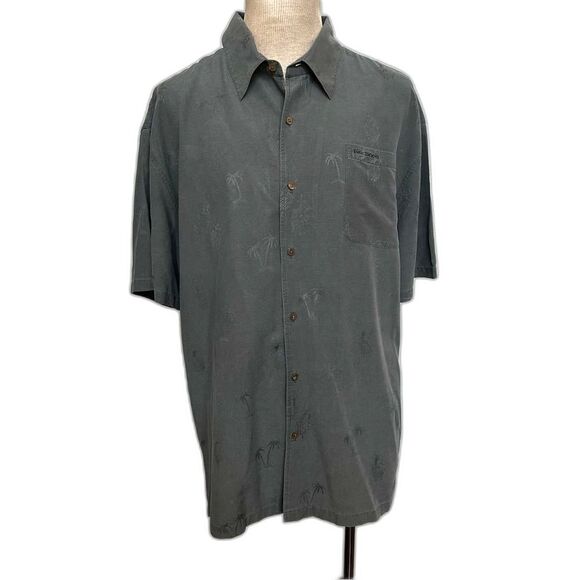 Authentic Big Dogs 100% Silk Short Sleeve Button Down Shirt - Men XL - Picture 1 of 6